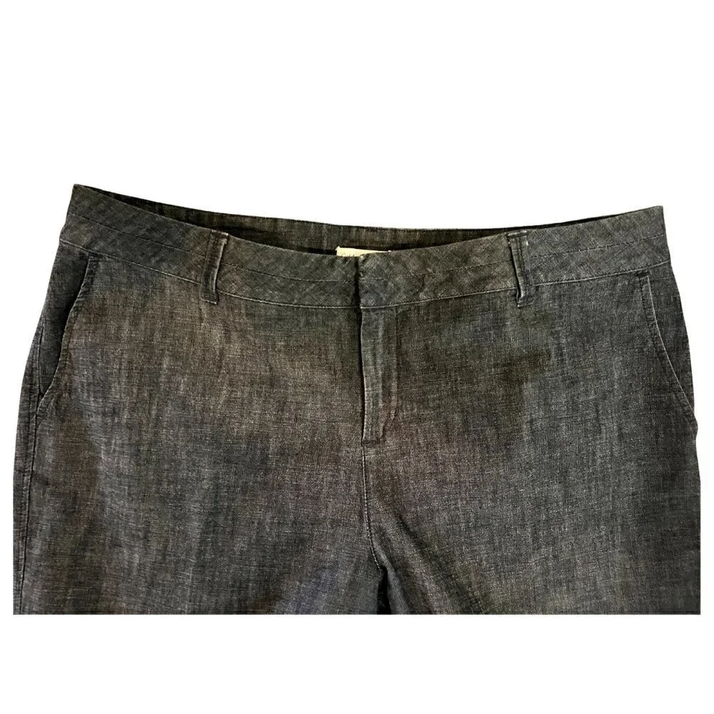 Coldwater Creek Crop Capri Dress Denim Pants, 20W - Picture 2 of 4